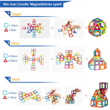 Załaduj obraz do przeglądarki galerii, Condis 114Pcs Magnetic Building Blocks Set - Condistoys
