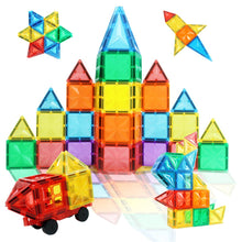Załaduj obraz do przeglądarki galerii, Condis Magnetic Building Tiles for Kids 60 pcs, Magnetic Blocks Set Construction STEM Magnets Toys for Children Boys and Girls Age 3 4 5 6 7 Year Old - Condistoys
